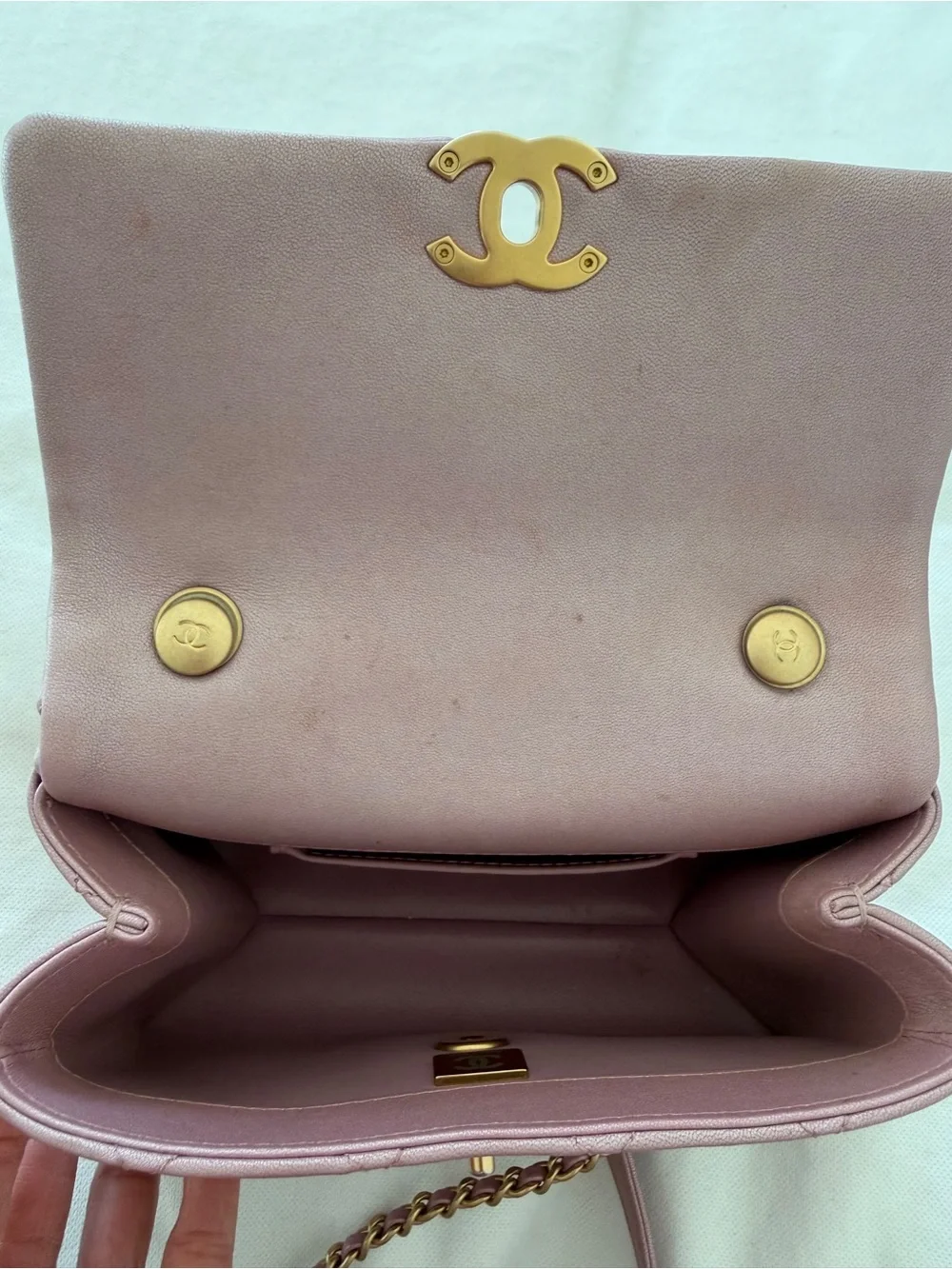 CHANEL Quilted Mini Flap Bag in Dusty Lavender with Gold Hardware